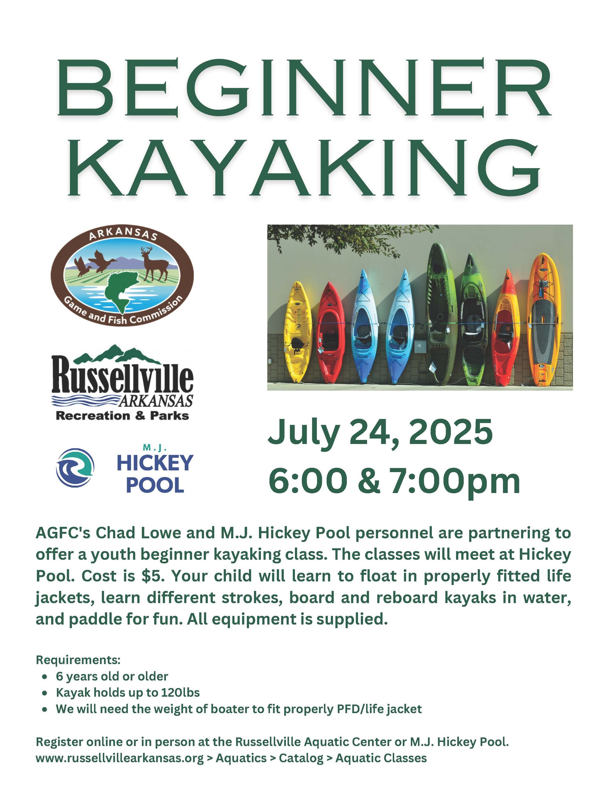 KidsKayakClass Flyer2025