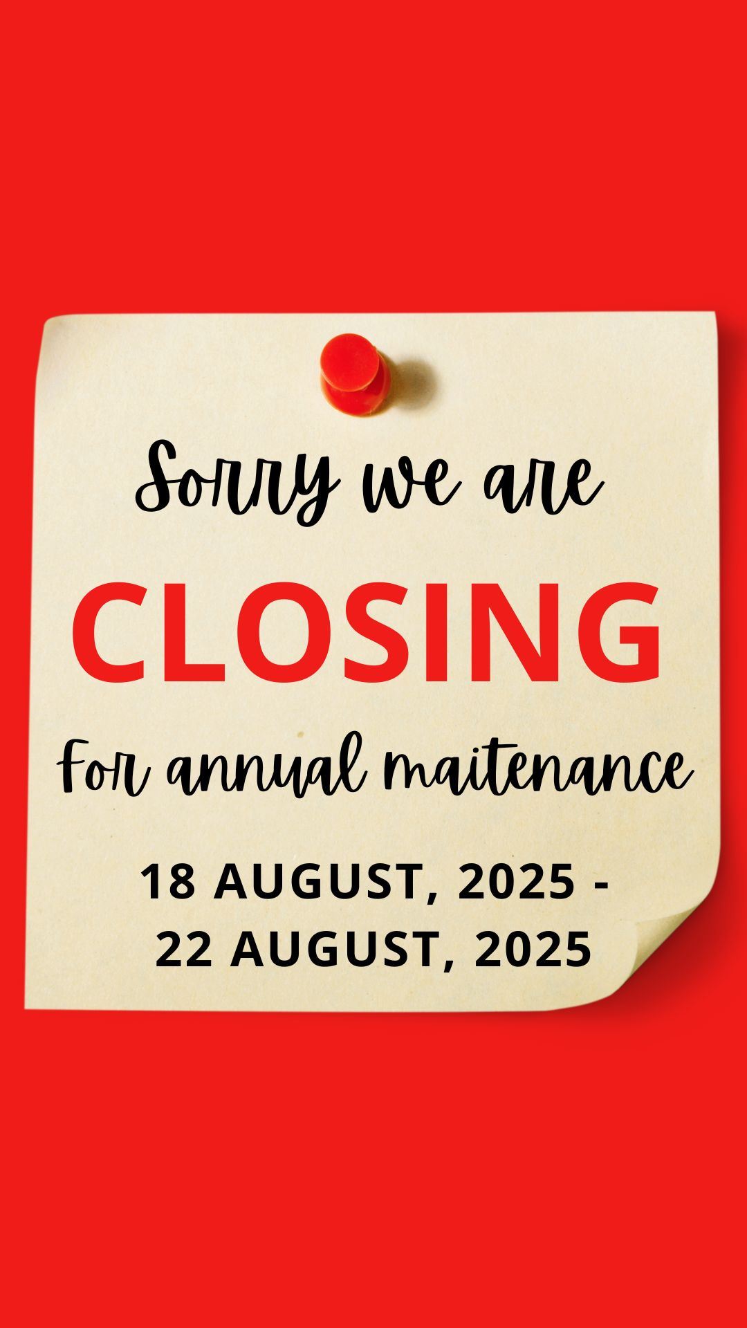 August Closing